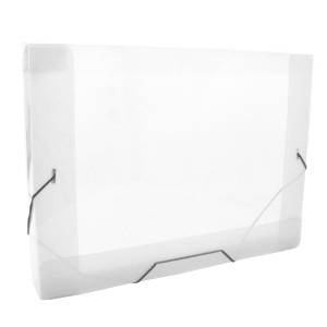 PASTA ABA ELÁSTICO OFÍCIO 335x245x20mm CRISTAL - DAC