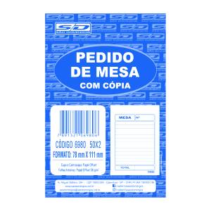 BLOCO PEDIDO DE MESA 80x117mm C/ CARBONO 50x2Fls - SÃO DOMINGOS