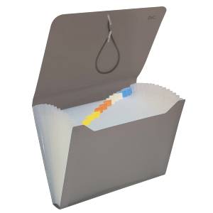 PASTA SANFONADA DUPLICATA C/ 12 DIVISÓRIAS FUME - DAC