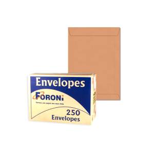 ENVELOPE SACO KRAFT 310x410mm CX. C/ 250 Unid. - FORONI