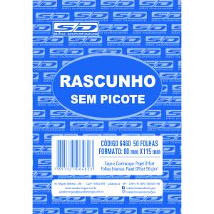 BLOCO RASCUNHO 80x115mm S/ PICOTE C/ 50Fls - SÃO DOMINGOS