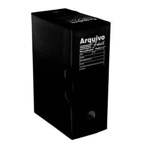 ARQUIVO MORTO PLÁSTICO 250x130x350mm PRETO - POLIBRAS