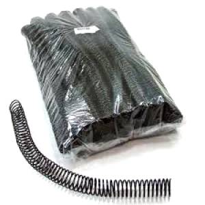 ESPIRAL PLÁSTICO 23mm PRETO C/ 60 Unid. - PLASPIRAL 