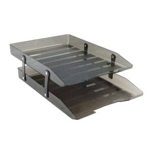 CAIXA CORRESPONDÊNCIA ACRÍLICA DUPLA ARTICULADA FUMÊ - ACRIMET