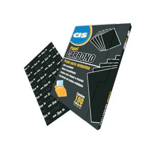 PAPEL CARBONO A4 210mm X 297mm PRETO 100Fls - CIS SERTIC