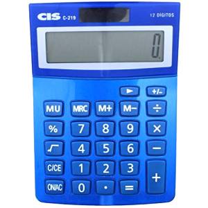 CALCULADORA DE MESA C-219 12 DIGITOS AZUL - CIS SERTIC