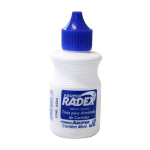 TINTA PARA CARIMBO AZUL 40ml ASUPER - RADEX