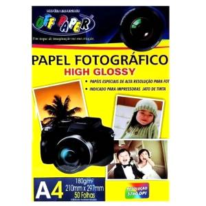 PAPEL FOTOGRÁFICO A4 210x297mm 180g C/ 50Fls. - OFF PAPER