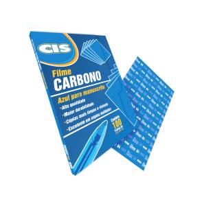 PAPEL CARBONO A4 210mm X 297mm AZUL 100Fls - CIS SERTIC