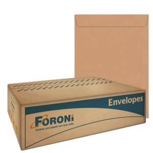 ENVELOPE SACO KRAFT 185x248mm CX. C/ 100 Unid. - FORONI