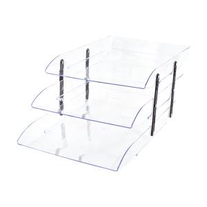 CAIXA CORRESPONDÊNCIA ACRÍLICA TRIPLA ARTICULADA CRISTAL- DELLO