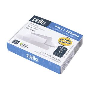 VISOR PARA PASTA SUSPENSA CRISTAL PCT C/ 50 Unid. - DELLO