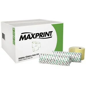 BOBINA TÉRMICA 57mmX22m AMARELA C/ 30 Unidades - MAXPRINT