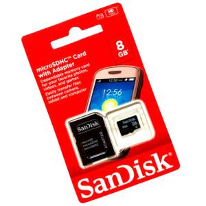 CARTÃ0 DE MEMÓRIA 8GB - SANDISK
