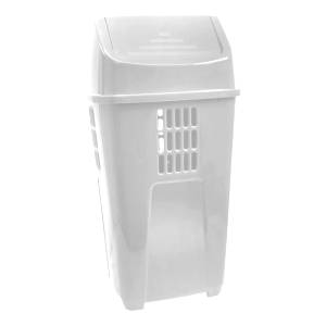 LIXEIRA BASCULANTE 50L BRANCA PLASVALE 