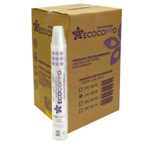 COPO DESCARTÁVEL PLÁSTICO 180ml TRANSPARENTE c/ 100unid. Eco