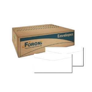 ENVELOPE OFÍCIO BRANCO 114x229mm S/ RPC CX. C/ 1000 Unid. - FORONI