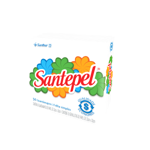 GUARDANAPO FOLHA SIMPLES 24X22cm 50Fls SANTEPEL SANTHER 