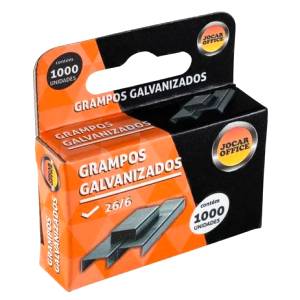GRAMPO 26/6 C/ 1.000 Unid. GALVANIZADO - JOCAR OFFICE LEONORA