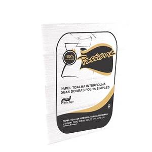 PAPEL TOALHA INTERFOLHADO 2D 1000Fls 20x20cm 20gr PASSIONE M